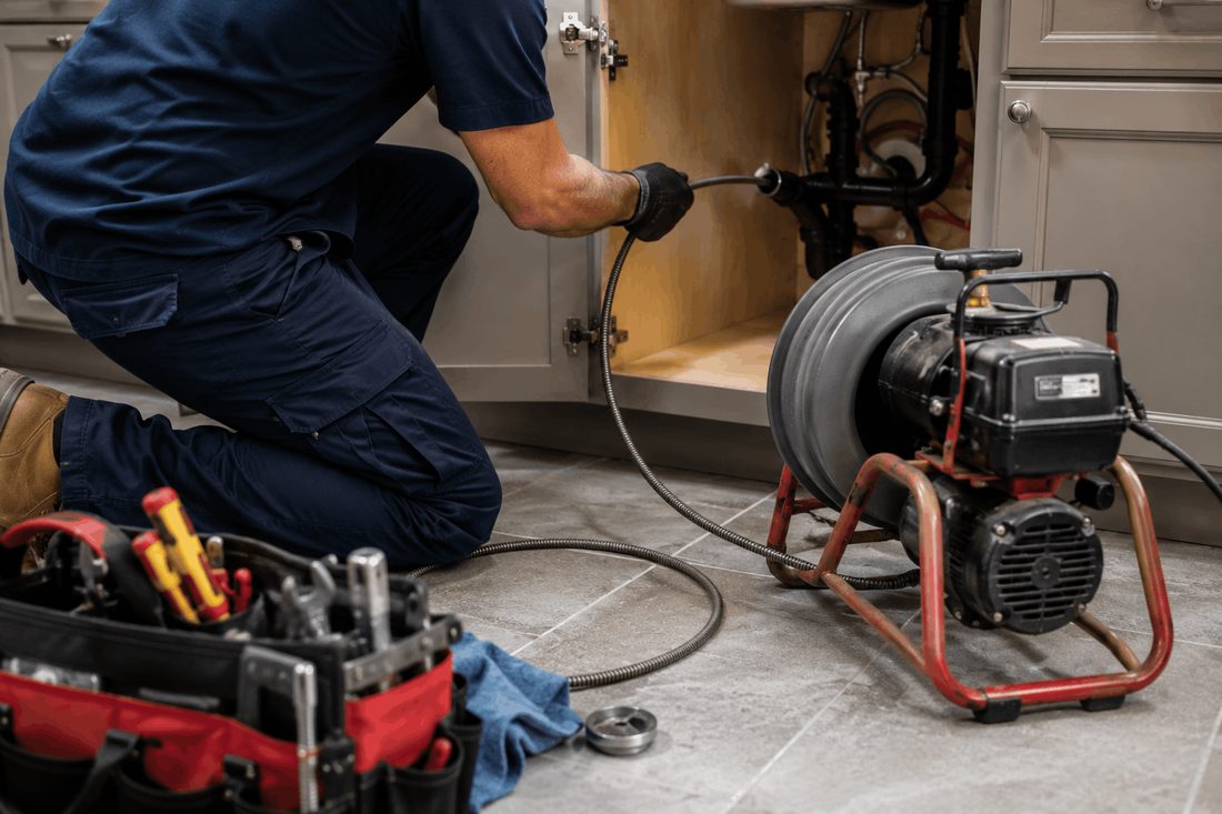 HVAC technician checking refrigerant pressure on a home air conditioner condenser